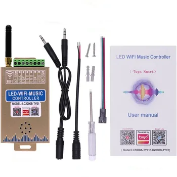 LC1000A LC2000B музыкальный спектр WIFI SPI для цифровой пиксельной полосы 1024-2048 со светодиодным контроллером экрана со встроенным