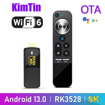 H96 MAX 8K Android 13 Tv Stick RK3528 Четырехъядерный 2G 16G Мини-ПК 2.4G 5G Wifi6 BT5.0 8K HD Miracast TV dongle С Голосовым помощником