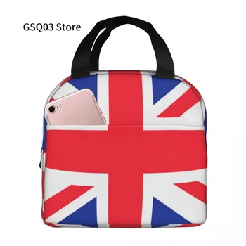 Ланч-бокс с Британским флагом, многоразовая сумка-тоут, холодильник, водонепроницаемый Контейнер для ланча для работы, офиса, путешествий, пикника