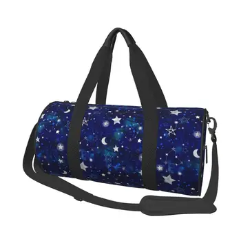 Спортивная сумка Голубого звездного неба, спортивная сумка с обувью, модная крутая мужская Женская сумка Оксфордского дизайна, винтажная сумка для тренировок и фитнеса