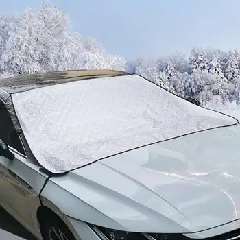  Крышка лобового стекла автомобиля Универсальные снежные чехлы на переднее стекло Полное покрытие Солнцезащитные козырьки на лобовое стекло автомобиля Автомобильные солнцезащитные козырьки от снега