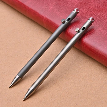 Мини-титановая ручка Портативный EDC-гаджет, инструмент для наружного оборудования, ручка для подписи, брелок для ключей, шариковая ручка для пеших прогулок, кемпинга