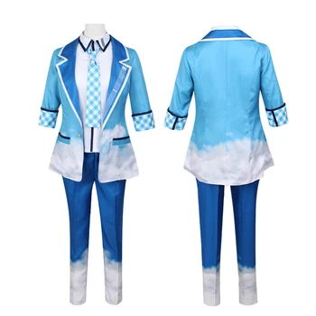 Красочная сцена Project Sekai! подвиг. Юбилейный костюм Тенмы Цукасы для косплея, школьная форма для мальчиков, куртка с облачно-голубым небом, брюки