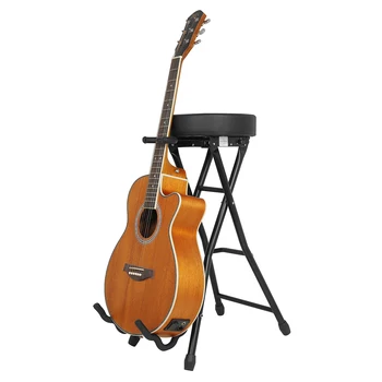 Гитара для баса Универсальный табурет Аксессуары для струнных инструментов Цельное откидное сиденье Табурет для ног Аксессуары для гитары