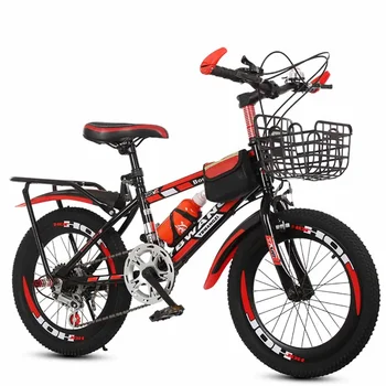 Детский горный велосипед 18-дюймовый велосипед с переменной скоростью, Рама из высокоуглеродистой стали, Безопасная Несущая Губка, удобное Седло