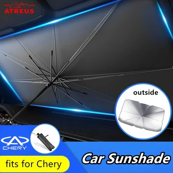 Солнцезащитный козырек на лобовое стекло салона автомобиля для Chery Tiggo 8 7 6 4 3 5x Pro Arrizo Omoda 5 FX Fulwin Face QQ 2022 2023