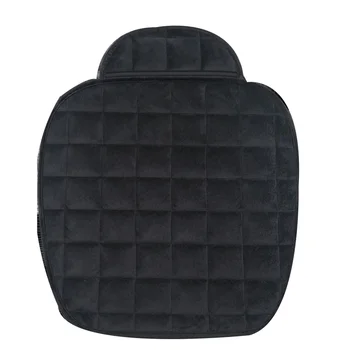 Чехол для автокресла, зимняя теплая подушка сиденья, противоскользящая Универсальная дышащая прокладка для сиденья переднего кресла для автомобиля, авто Черный