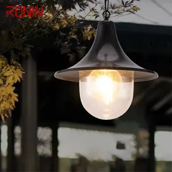 Уличный ретро подвесной светильник RONIN Современная светодиодная лампа водонепроницаемая для украшения домашнего коридора