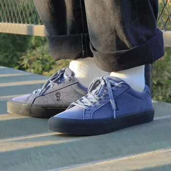Кроссовки Joiints Vul для мужчин, обувь для скейтборда из натуральной кожи, замшевые повседневные кроссовки, синие мужские спортивные кроссовки для ходьбы