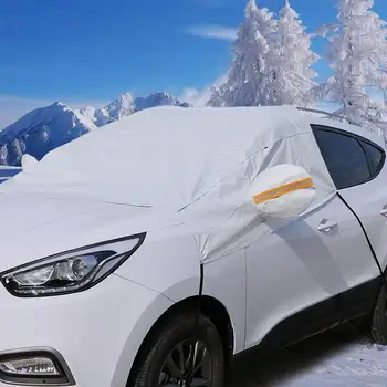 Защита от снега на лобовом стекле автомобиля От солнца С наушниками, Утолщенная защита от снега, инея и наледи, принадлежности для автомобильной одежды