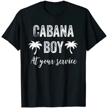 Cabana Boy Pool Party Мужская Футболка С Кокосовой Пальмой Оверсайз Футболка Гавайская Одежда Отпуск Хлопок Ежедневные Футболки Four Seasons