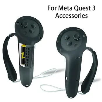 Защитный чехол для ручки для сенсорного контроллера Meta Quest 3, защищающий от пота, силиконовый чехол с ремешками для рук для аксессуаров виртуальной реальности Quest 3