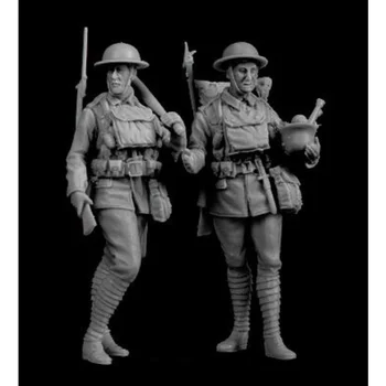 Фигурка из литой смолы в масштабе 1/35, комплект для сборки модели костюма британского солдата, модель для сборки диорамы, неокрашенная