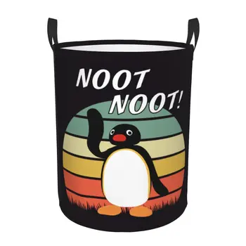 Pingu Noot Noot Корзина для белья Складная Ulzzang Корзина для одежды с пингвином для детской, сумка для хранения детских игрушек