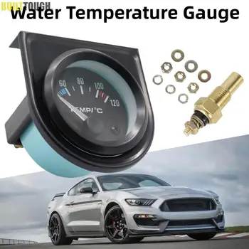 2-дюймовый 52-миллиметровый черный автомобильный датчик температуры воды в автомобиле 40-120 ℃, черный корпус и белая подсветка С пакетом болтов и инструкцией