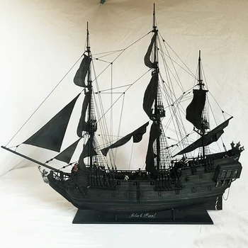 Пираты Карибского моря Полная версия комплекта Black Pearl Комплект моделей парусных кораблей Деревянная сборка Black Pearl Gold Edition