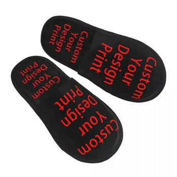 Создайте Свой дизайн, уютные тапочки с эффектом памяти, женская домашняя обувь для спа с индивидуальным логотипом