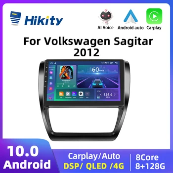 Автомобильное Радио Hikity Android10 Для Volkswagen Sagitar 2012 2Din Автомобильный Мультимедийный Плеер Auto Carplay Авторадио Навигация GPS DSP WIFI