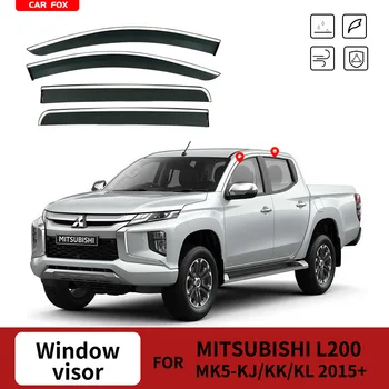 Для Mitsubishi L200 KJ 2015-2022 Аксессуары Оконный Козырек Защита От Непогоды Дверной Козырек Вентиляционные Шторы Дверной Козырек Вентиляционные Шторы Маркизы