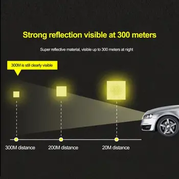 Светоотражающие автомобильные наклейки 14шт 3x8 см Светоотражающая предупреждающая лента на бампер автомобиля Светоотражающие полосы Надежный отражатель для безопасности