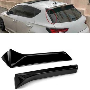 Для ярко-черного вертикального бокового спойлера на заднем стекле, крыла для SEAT LEON 2013-2021, заднего зеркала заднего вида, задних аксессуаров