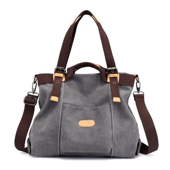 Новая холщовая сумка для женщин в стиле ретро, универсальная переносная сумка через плечо, модная большая сумка в корейском стиле