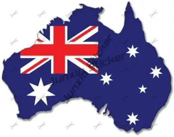 Наклейка с картой в форме Австралии Наклейка с картой в форме австралийского флага Австралийская наклейка для автомобиля внедорожника ноутбука Книги Аксессуаров для бутылок с водой