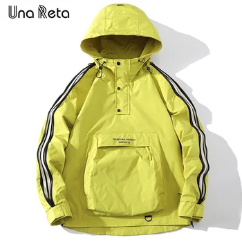 Куртки с капюшоном Una Reta, мужская осенняя уличная одежда в стиле хип-хоп, спортивный пуловер на молнии, пальто, мужская одежда, качественная пара, пальто