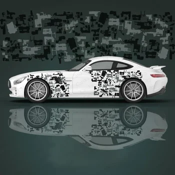 камуфляжная наклейка на автомобиль с аниме, Защитная пленка, Виниловая боковая графическая пленка, Аксессуары для гонок, модифицированные автомобильные Наклейки для гоночных модификаций