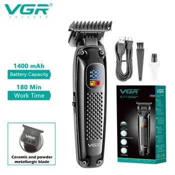 VGR Машинка для стрижки волос, Триммер, автомат для резки для мужчин, Электрическая парикмахерская, Профессиональные парикмахерские машины, Режущее оборудование, перезаряжаемые v972