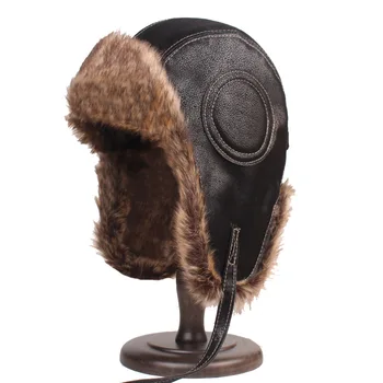 Классические пилотские Утолщенные кепки для мужчин, Винтажная авиаторская кепка gorras era, зимние ветрозащитные шапки для верховой езды, мужская теплая шапка-ушанка Wind Snow man