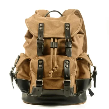 Мужская школьная сумка для студенческого досуга через плечо, большой Вместительный дорожный рюкзак, холщовый Компьютер для альпинизма на открытом воздухе