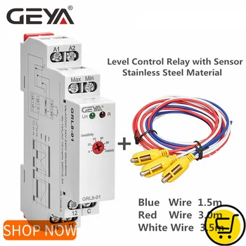 Реле контроля уровня жидкости GEYA GRL8 Электронный регулятор уровня жидкости 10A AC/DC24V-240V
