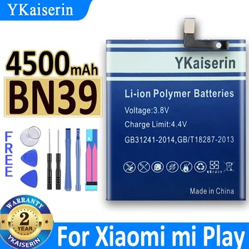 Ykaiserin Bn39 Bn 39 Аккумулятор Для Xiaomi Mi Play Mipla Замена Bateria 4500 мАч Гарантия Один Год
