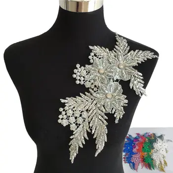 Аксессуары для шитья с 3D кружевным цветком, свадебное платье 