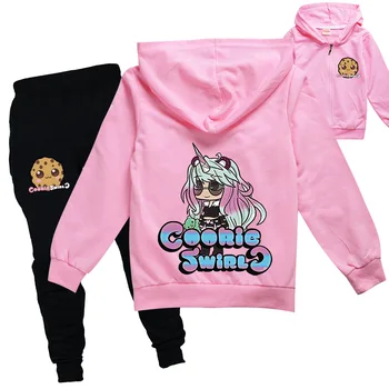 Костюмы COOKIE SWIRL C, комплекты одежды для маленьких мальчиков, детская куртка с капюшоном на молнии, брюки, комплект из 2 предметов, одежда для маленьких девочек на Хэллоуин