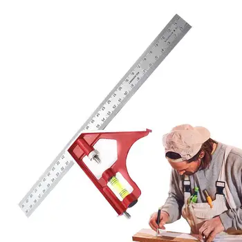 Плотницкий Квадратный инструмент Carpenter Мобильная Линейка для измерения угла Наклона инструмента Регулируемые Прецизионные Деревообрабатывающие Инструменты Линейка для обрамления
