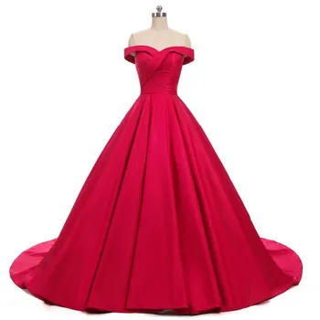 Vestido De Noiva Элегантное свадебное платье без рукавов в стиле милой девушки 2024, красное, с открытыми плечами, Атласные свадебные платья, свадебное платье-халат.