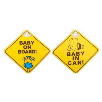 Детская присоска на борту, наклейки с автомобильными знаками, наклейки с предупреждением о безопасности транспортного средства, Знаки Челнока
