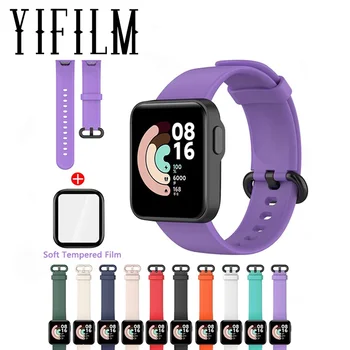Новый Силиконовый Ремешок Для Redmi Watch 2 Lite С Мягкой Стеклянной Пленкой, Сменный Ремешок Для Аксессуаров Для Умных Часов Xiaomi Mi Watch Lite