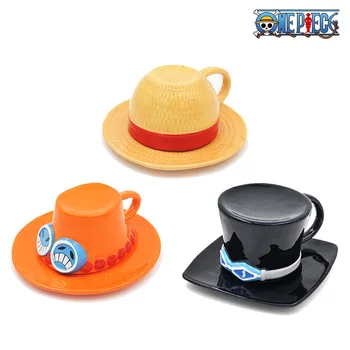 Аниме One Piece Косплей Кружка, чашка для воды, Креативная Кофейная чашка в форме шляпы Трех братьев, Керамическая чашка Luffy Ace Sabo для вечеринок