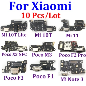 10 шт., Для Xiaomi Mi 11 10T 10 Lite 9T Pro Note Poco F1 F2Pro M3 X3 F3 Black Shark 2 USB-порта Для зарядки Док-станции