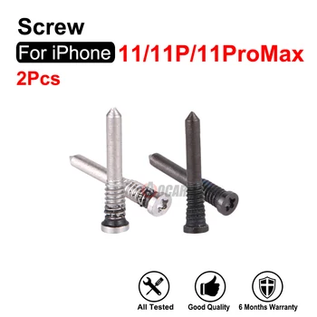 10шт Черных серебристых 5-точечных винтов со звездочкой Pentalobe для iPhone 11 Pro Max Запасная часть